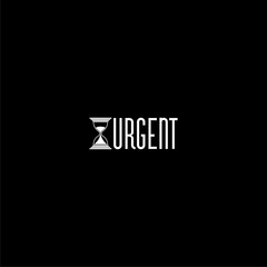 Sticker - Urgent icon isolated on dark background