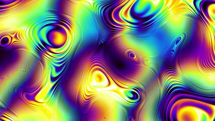 Leinwandbilder - Seamless abstract wavy background for loop playback. 4k video. Moving liquid surface.