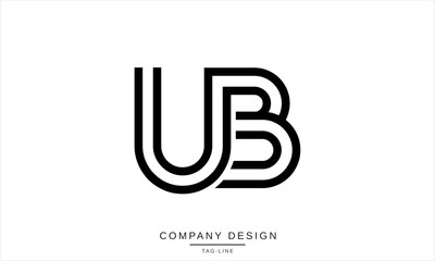 UB, BU, Abstract Letters Logo Monogram