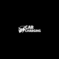 Sticker - Car charging icon isolated on dark background