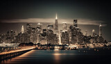 Fototapeta  - Cityscape of San Francisco at night Generative AI