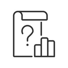 Wall Mural - unclear data linear icon. business infographic issues. document and information resource. thin line 