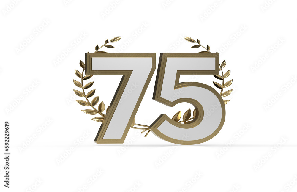 75 year anniversary. png Stock Illustration | Adobe Stock