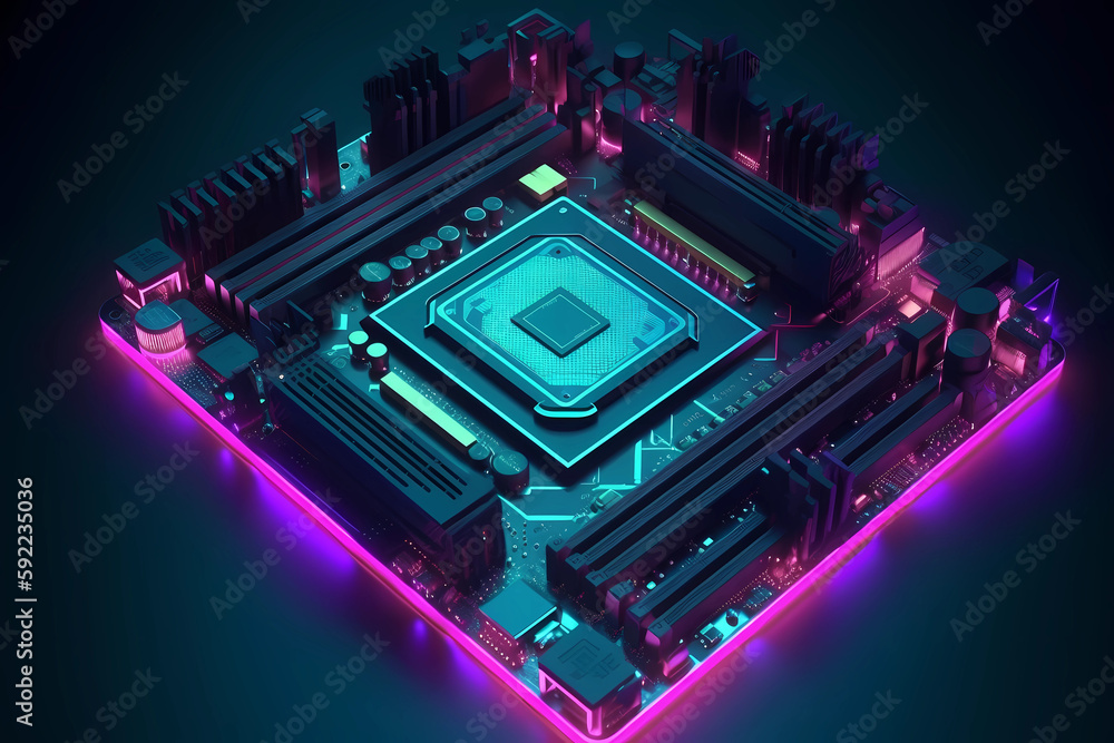 3d technology Motherboard, futuristic background Stock Photo | Adobe Stock