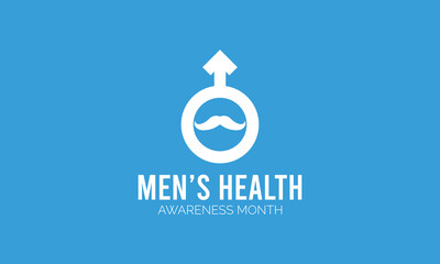 Wall Mural -  Men's health month is observed every year in June. banner design template Vector illustration background design.