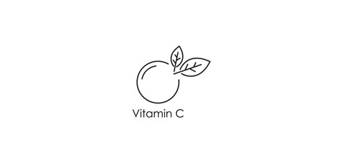 Poster - Vitamin C Icon - A Vibrant Vector Illustration for Immune Health Designs