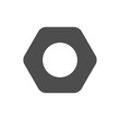 Hex nut line outline icon