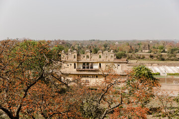 Poster - Detail of the Jahangir Mahal Palace in Orchha, Madhya Pradesh, India.