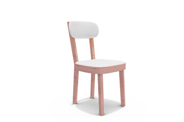 Sticker - 3d image of wooden chair 