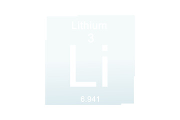 Poster - Lithium element against white background