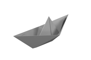 Sticker - Computer graphic image of paper boat