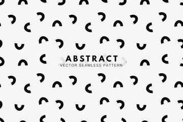 Curve lines shape abstract seamless repeating pattern