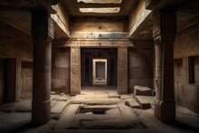 Archaeological Discovery, Ruins Of An Ancient Temple Or Tomb, Generative Ai