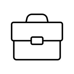 Wall Mural - briefcase icon. business bag icon. suitcase, portfolio symbol, linear style pictogram isolated on wh