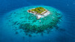 © robertharding - Aerial of a small island in the lagoon of the Rangiroa atoll, Tuamotus, French Polynesia, South Pacific