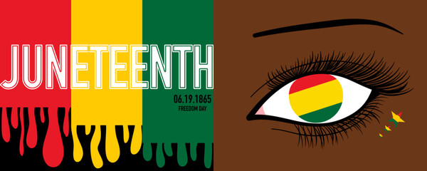 junteenth freedom day vector design