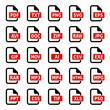 Format dokumentu - zestaw ikon