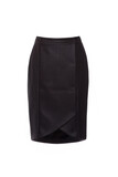 Fototapeta Natura - Elegant black midi skirt isolated on white