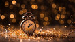 © oldwar - clock face on a Christmas background. the year 2023 is coming soon. the concept of the new year, Generative Ai