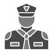 Security guard Greyscale Glyph Icon