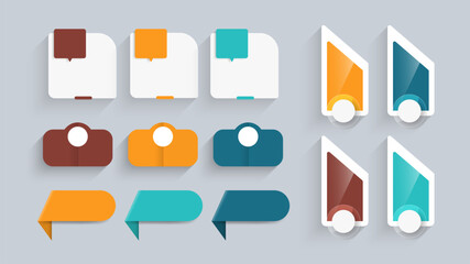 Fototapete - Set of modern infographic elements vector