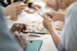 © winnievinzence - Background of drawing and painting tools on the table