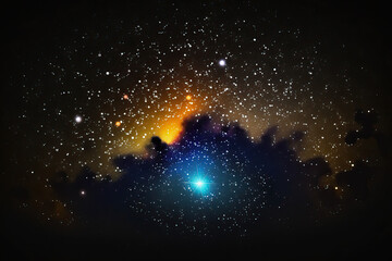 Wall Mural - nebula gas cloud in deep outer space. futuristic cosmos design. generative ai
