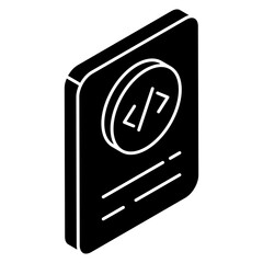 modern design icon of coding file