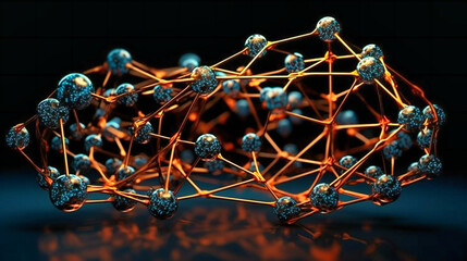a dark concept of a molecular structure