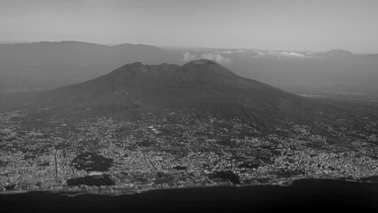 Sticker - Italian Vesuvius volcano from the air.