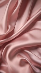 Realistic satin silk in soft pastel pink color, smooth and shiny appearance, luxurious look, fabric would drape and flow gracefully, with a soft and supple texture that feels silky to the touch, As th