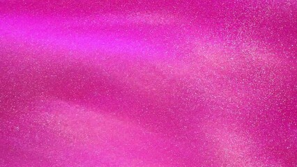 Wall Mural - white glowing dust particles floating in a magenta liquid. gusts of currents floating particles of w