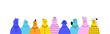 © Dedraw Studio - Diverse colorful people crowd character set. Modern young person group collection. Different multicolor person team, business staff worker or student community together.