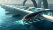 underwater tunnel of future, generative ai