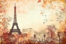Paris Background. Generative AI