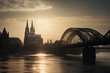 cologne landscape picture created with Generative AI technology