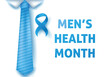 Men’s Health Month. Health education program. Blue ribbon. Medical concept. Care and health. Medical Health Awareness Campaign