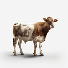 Wall Mural - cow isolated on white