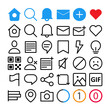 © milayun - flat outline icon symbol for social media