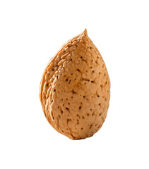 Raw almond, background. Main ingredient for nougat Sicilian