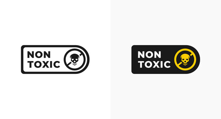 Sticker - Best Non Toxic Label or Non Toxic Mark Vector Isolated in Flat Style. Non Toxic Label Vector for Product Design Element. Simple Non Toxic Mark vector for packaging design element.
