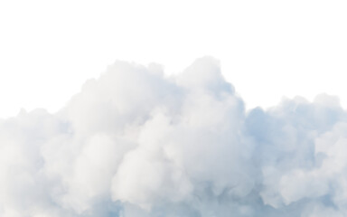 Cloud on white background, 3d rendering.