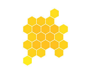 Canvas Print - Honeycomb symbol isolated on white background.