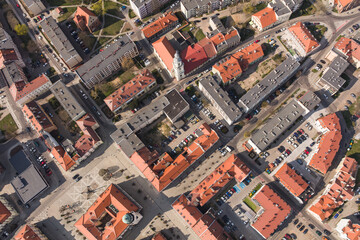 Wall Mural - aerial view of the  Olesnica city