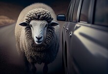 The Dumb Sheep Drives The Car. Generative AI