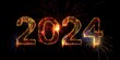 Silvester 2024, Feuerwerk ins Jahr 2024 (Generative AI)