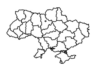  outline map of the world. 
blue and yellow flag. map of Ukraine. country symbol. flat icon or sign. vector illustration. war in Ukraine. world. Kyiv.