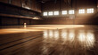 © ArtStage - Basketball court. Sport arena. AI generated background. unfocus in long shot distance