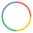 Google custom review circle round icon transparent png logo. flat icon isolated on transparent background.