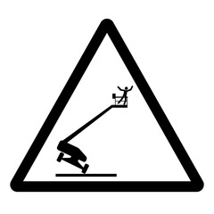 Wall Mural - Warning Falling Crane Hazard Symbol Sign ,Vector Illustration, Isolate On White Background Label. EPS10